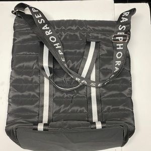 Sephora Black Padded Tote Bag with Handles/Strap
